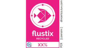 Auf dem flustix-RECYCLED-DIN-geprüft-Zertifikat werden die exakten Artikelbezeichnungen sowie Ursprung und Herkunft des überprüften Materials angegeben.