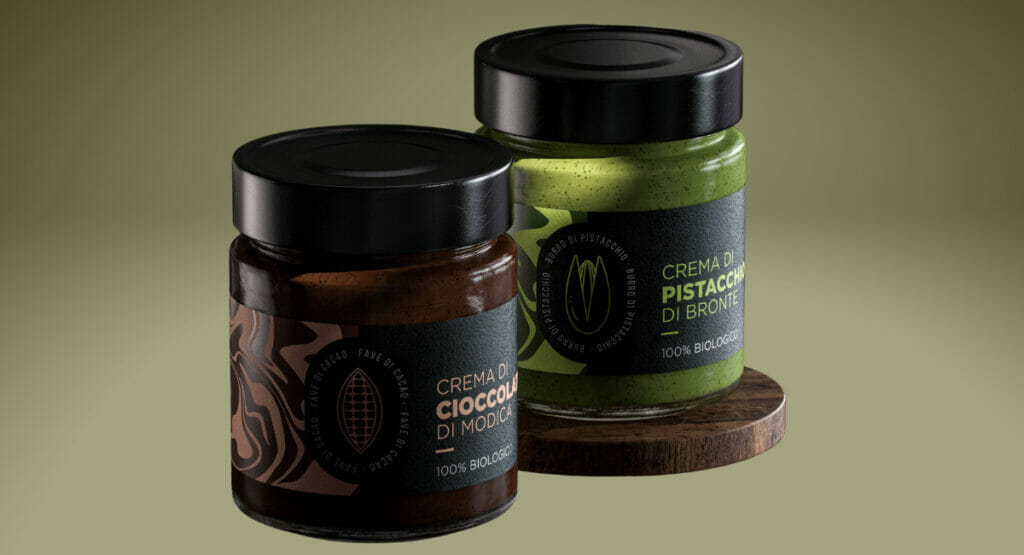 Premiumprodukte wie Pesto, Oliven oder Kaviar können mit den Etikettenpapiere ausgezeichnet werden.