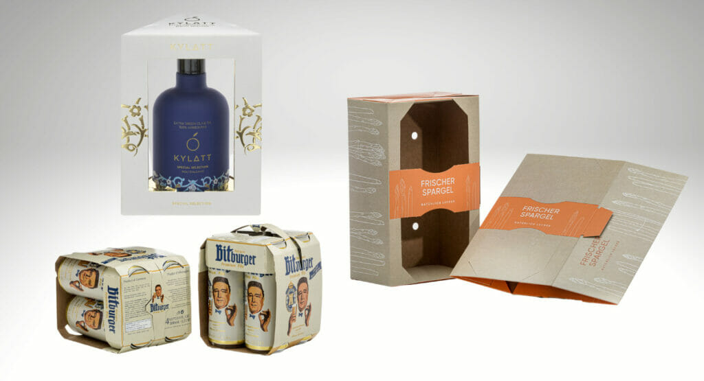 Drei der 24 Finalisten des European Carton Excellence Awards