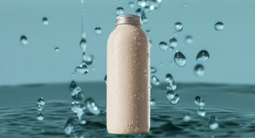 Die Flasche von RyPax und CelluComp besteht vollständig aus Fasern.