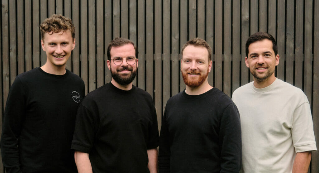 v.l.n.r.: Florian Pachaly (RECUP), Can Lewandowski (Crafting Future), Fabian Eckert (RECUP), Jan Patzer (Crafting Future)