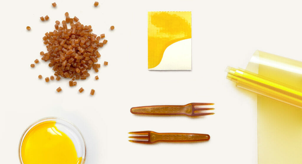 Das Traceless-Material kann in einer breiten Palette von Endprodukten eingesetzt werden - von starren Formteilen und flexiblen Folien bis hin zu Papierbeschichtungen oder Klebstoffen.