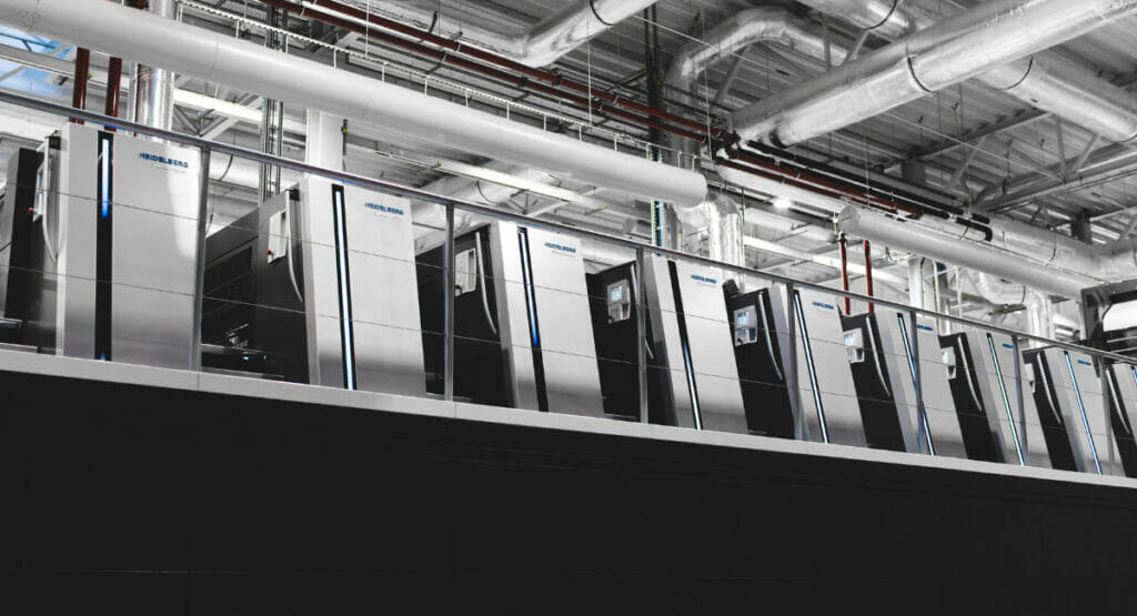 The longest sheetfed press ever produced is a Speedmaster XL 106 from Heidelberg