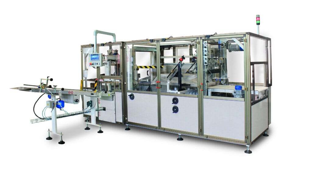 Die Maschine Eco Wrap von Microline verpackt Tissue-Produkte