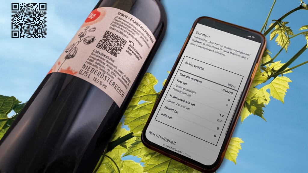 Marzek E-Labels in weinetiketten