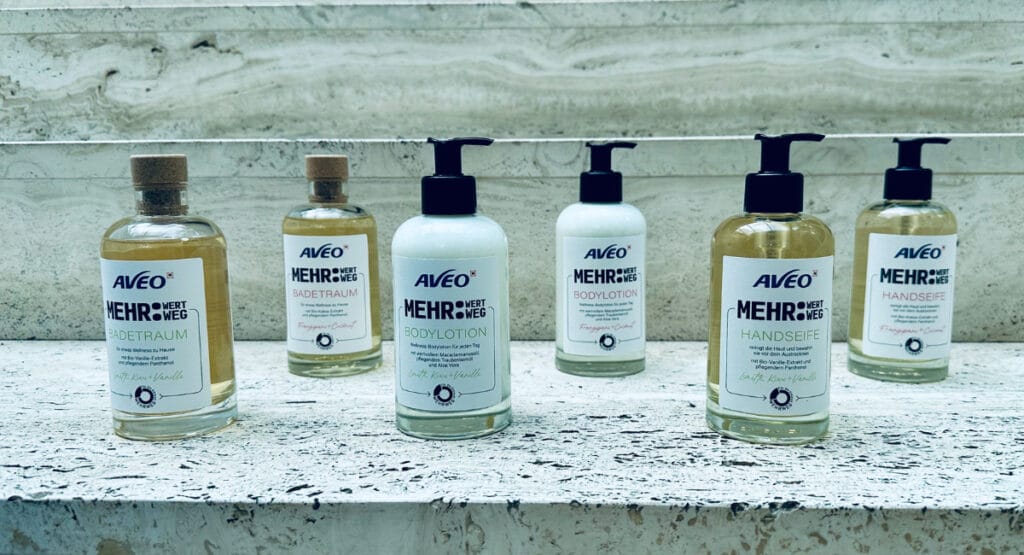 Bei seiner Eigenmarke AVEO setzt Müller die Mehrwegverpackung der SEA ME GmbH ein.