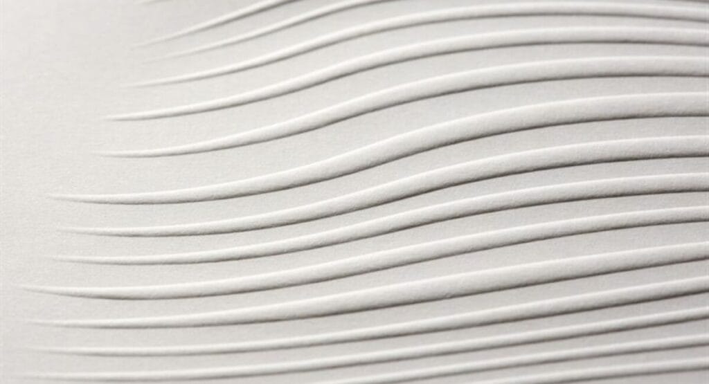 weißes Papier mit Prägung