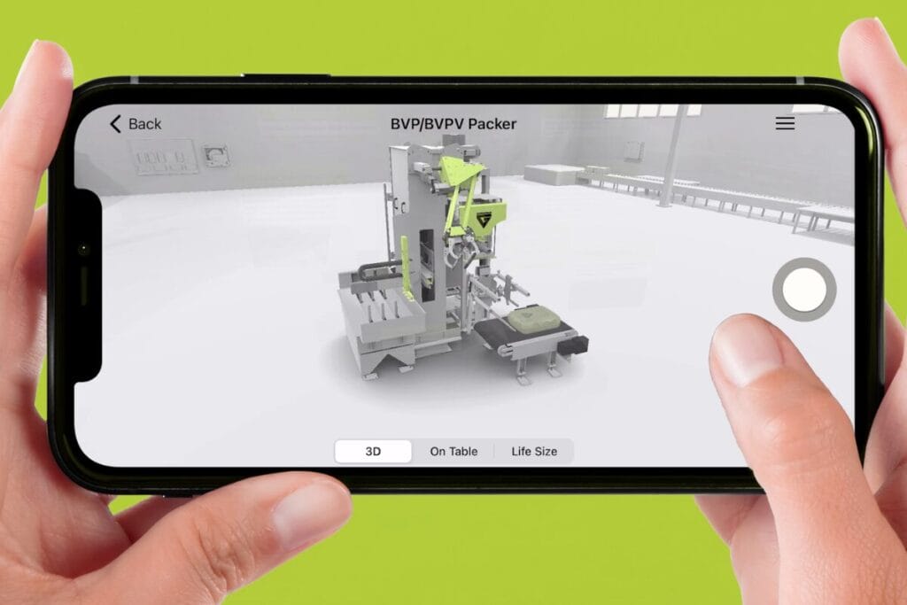 Mit der Vuframe-App können Greif-Velox‘ Anlagen auf dem Smartphone in 3D und Augmented Reality betrachtet werden.